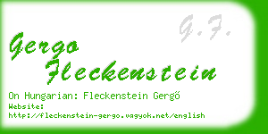gergo fleckenstein business card