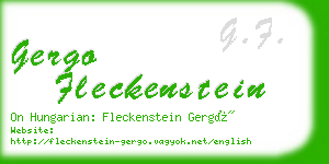 gergo fleckenstein business card